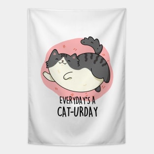 Everyday's A Caturday Cute Saturday Cat Pun. Tapestry