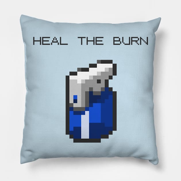 Heal the Burn Pillow by joshthecartoonguy