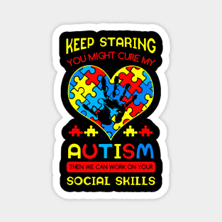 Autism Social Skills Autistic Puzzle Piece Stop Hand Magnet