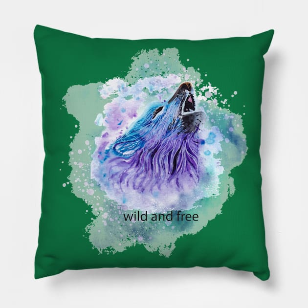 Wild And Free Pillow by Mako Design 