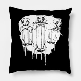 Little Bite - Black Linework Pillow