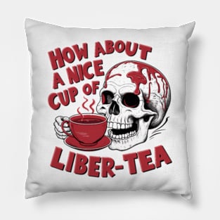 Helldivers 2 Nice cup of liber-tea red color Pillow