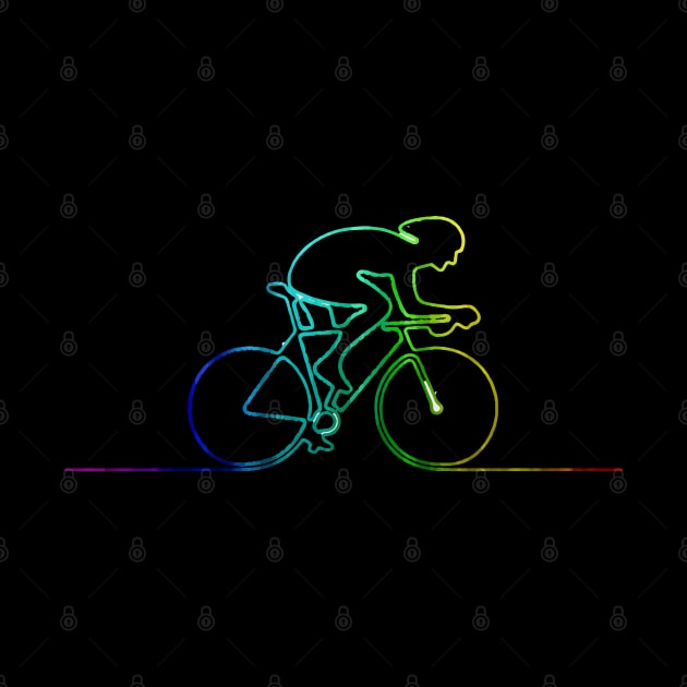 Cycling Rainbow Rider by inkstyl