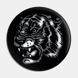 Tiger Tattoo B&W Pin