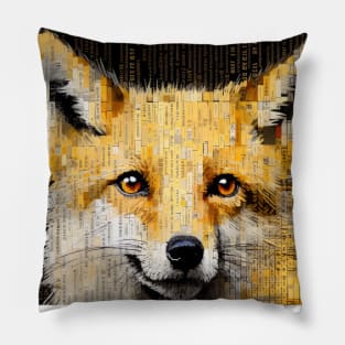 Fox Animal Art Decor Paint Mosaic Pillow