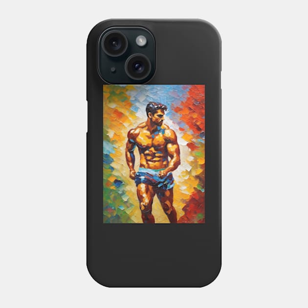 Male Runner Phone Case by ArtFactoryAI