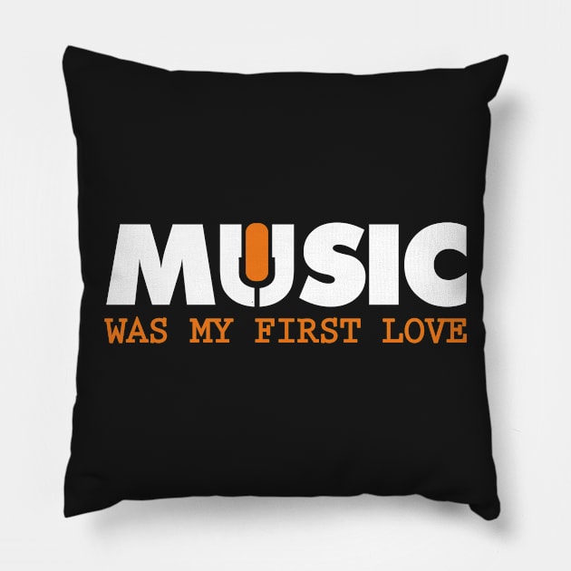 Music was my first love Pillow by nektarinchen