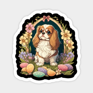 King Spaniel happy easter day Magnet