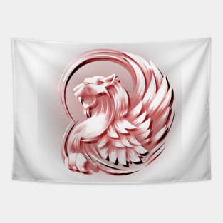 Red Royal Lion Tapestry