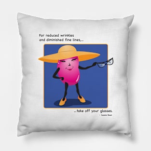 Sassie Bean wrinkles and fine lines sassy quote jelly bean quote sassy jelly bean quote Pillow