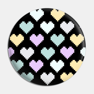 Pixel Pastel Hearts Pin