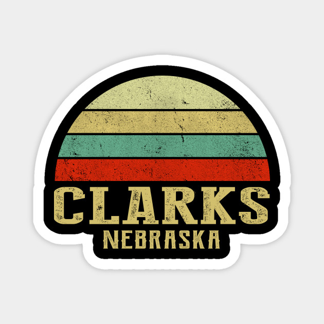 nebraska vintage retro sunset clarks ne shirt clarks nebraska magnet teepublic teepublic