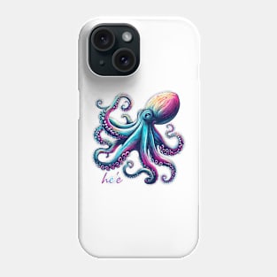 Striking Colors Octopus - He'e in Hawaiian Phone Case