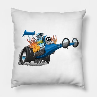 Top Fuel Dragster Cartoon Pillow