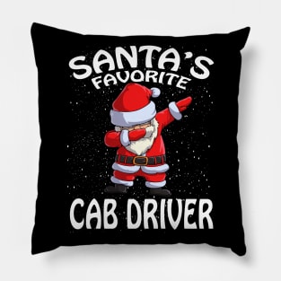 Santas Favorite Cab Driver Christmas Pillow