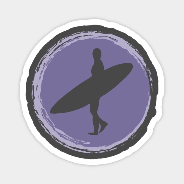 Surfer Silhouette in a Wave Magnet by Food in a Can