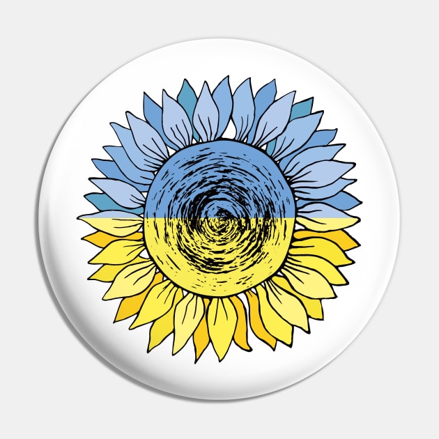 Ukrainian sunflower Pin by ziryna