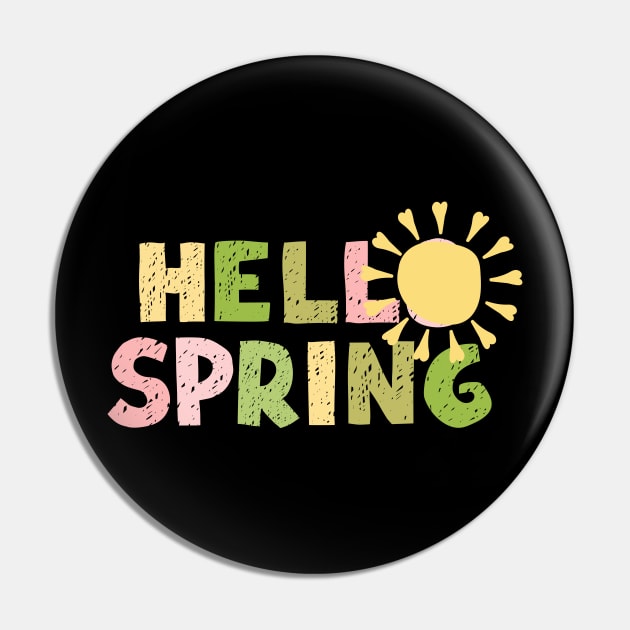 Spring is Here Tee: Hello Spring Pin by StrikerTees