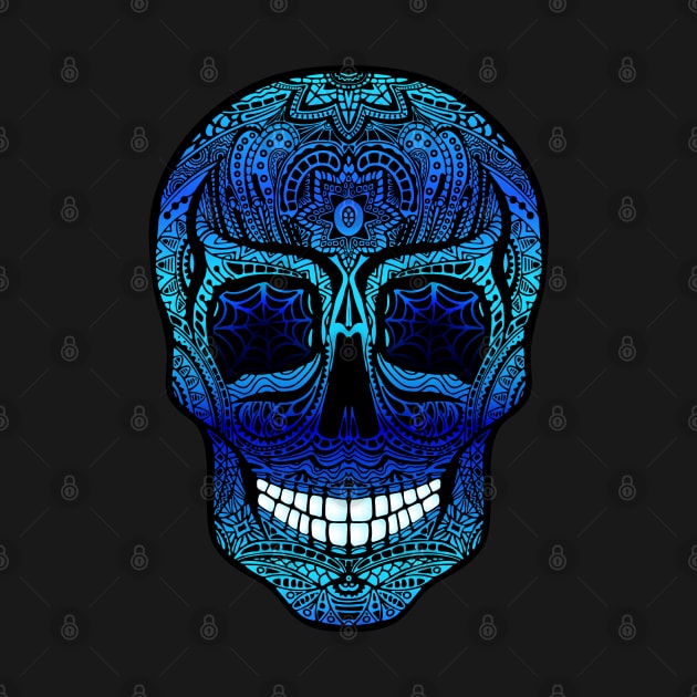 blue sugar skull by Love My..