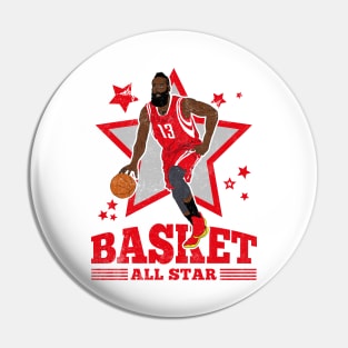 Harden Basketball The Beard Houston 13 All Star Pin