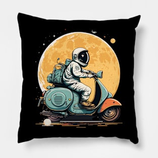 Retro Astronaut In Space Pillow