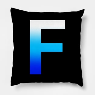 Blue Letter F Pillow