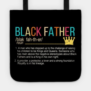 Black Father Vintage T shirt Tote