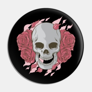 Halloween Love Skull Pin