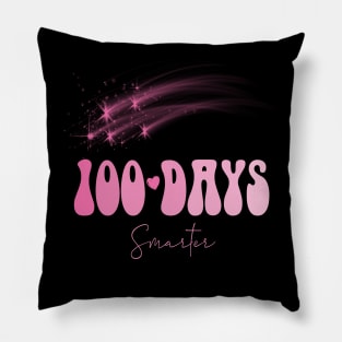 100 days smarter shooting stars pink back to school Pillow