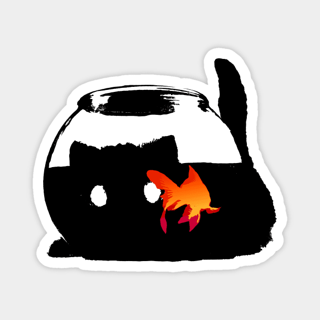 Cat & Fish Magnet by ImaginativeWild