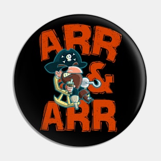 Arr & Arr - Funny Rest And Relaxation Pirate On Vacation Pin