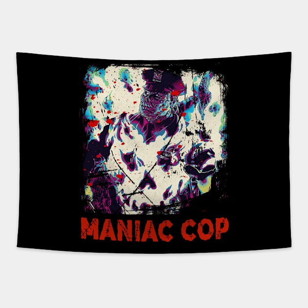 Protect And Serve Evil Maniac Cop Film Tribute T-Shirt Tapestry by alex77alves