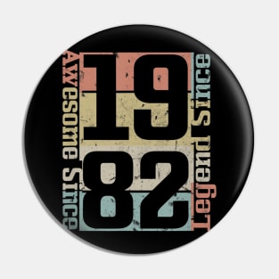 38th Birthday Gift Idea Awesome Since 1982 Pin