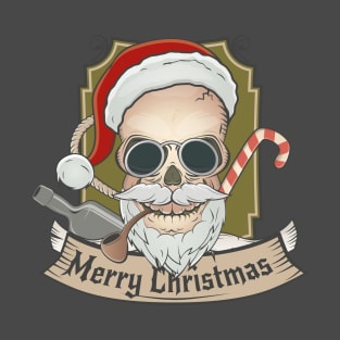 Skull and Pipe for Daddy. Classic Christmas T-Shirt T-Shirt