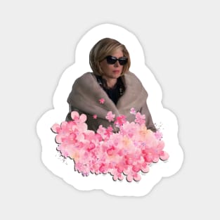 Christine Baranski Pink Floral Magnet