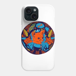 Orange Blue Circle of the Chihuahua Phone Case