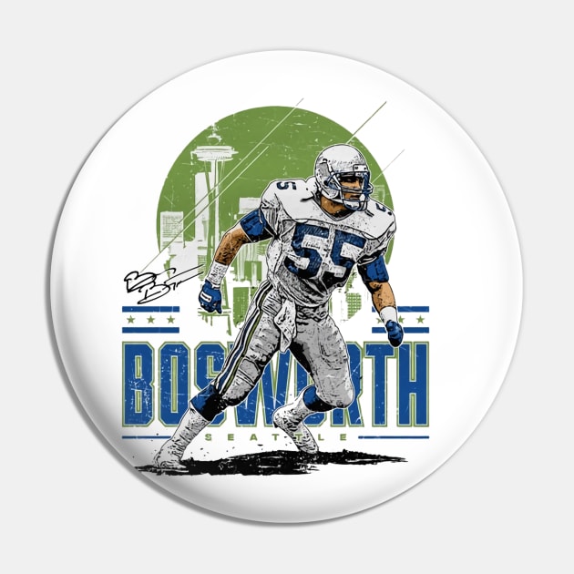 Brian Bosworth Seattle Skyline Pin by MASTER_SHAOLIN