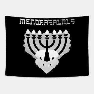 Menorasaurus Funny Hanukkah Joke Tapestry