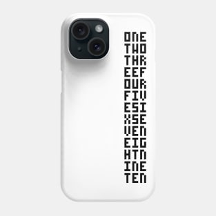 Stacked Pixel Numbers 1 to 10 Phone Case