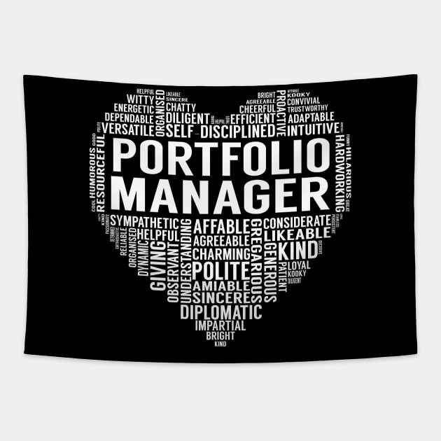 Portfolio Manager Heart Tapestry by LotusTee