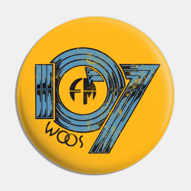 WOOS Canton, Ohio / 70s Radio Station - Radio Station - Pin | TeePublic