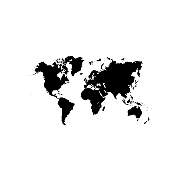 Minimalist World Map by UrbanEpiphany