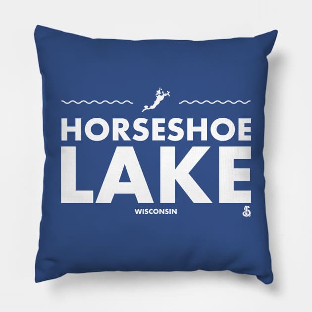 Polk County, Barron County, Wisconsin - Horseshoe Lake Pillow by LakesideGear