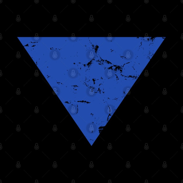 Blue Weathered Triangle by SpaceAlienTees