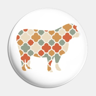 Sheep Silhouette with Pattern Pin