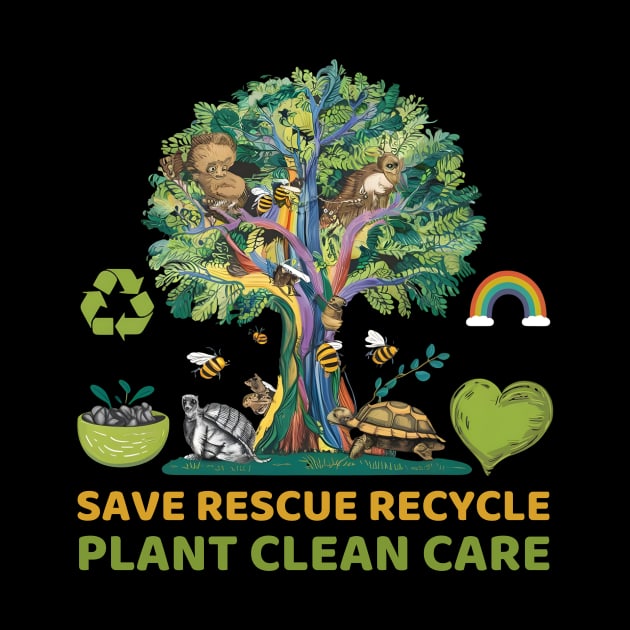 Save Bees Rescue Animals Recycle Plastic Earth Day by Pikalaolamotor