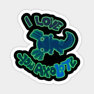 I LOVE YOU AXOLOTL  black mud puppy t-shirt Magnet