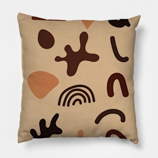 Abstract Organic Shapes - Earth Tone Pillow