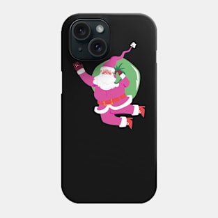 Vintage Pink Santa Claus Pink Christmas Design Phone Case