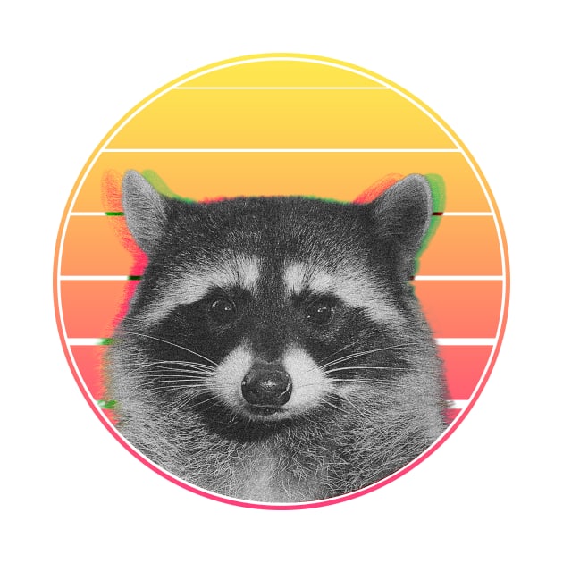 Vaporwave Raccoon by castrocastro